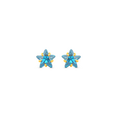 22K Gold Oceanic Starburst Stud Earrings